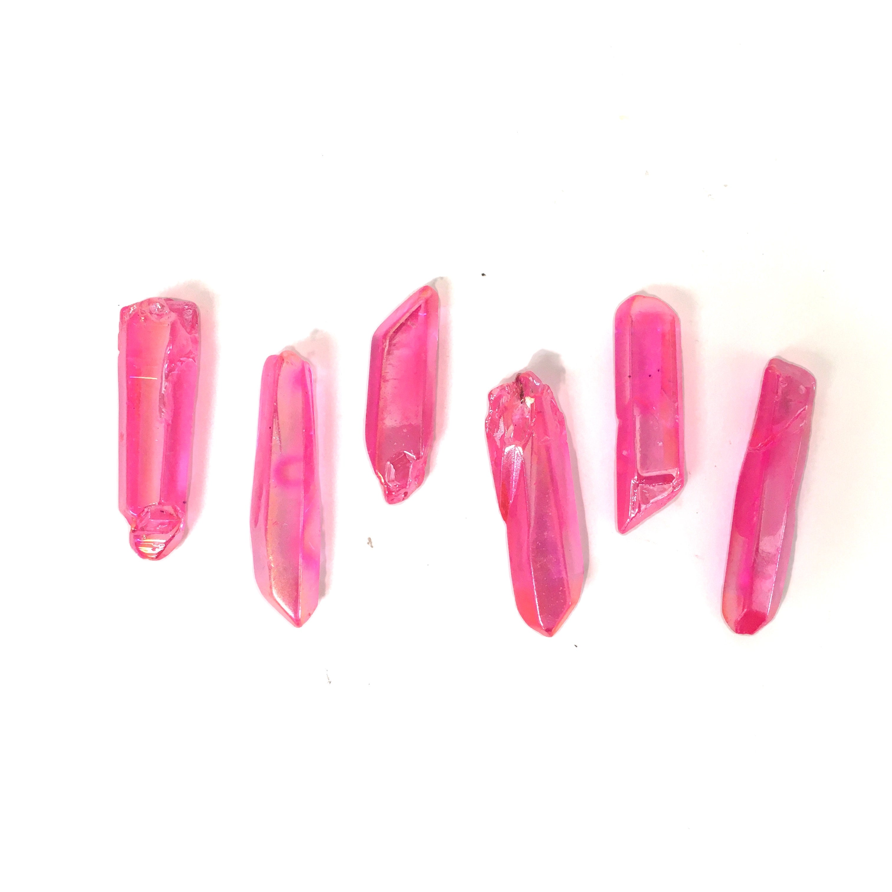 PINK RAINBOW AURA QUARTZ