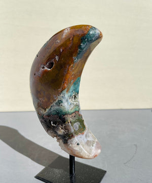 Japser Amethyst Crystal Moon