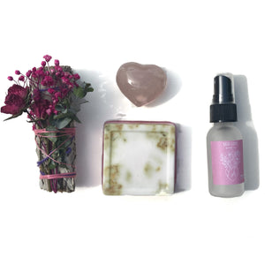 Rosebud Smudge, Rose Quartz, Rose Goats Milk Soap, Rose Hydrosol