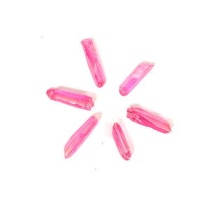 PINK RAINBOW AURA QUARTZ
