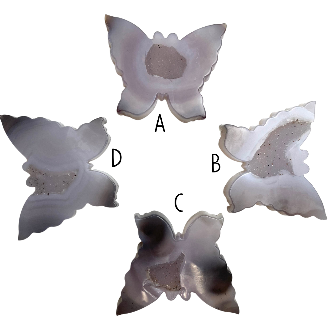 Druzy Agate Butterfly