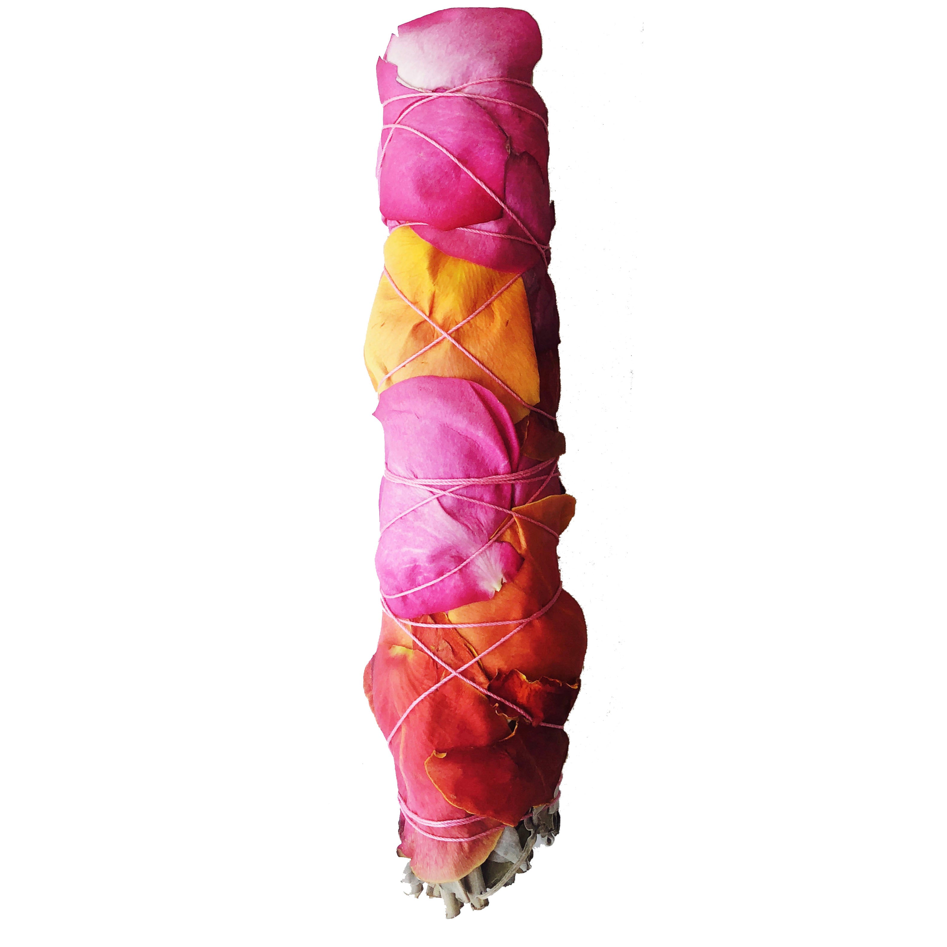 9 Inch Floral White Sage Smudge Stick
