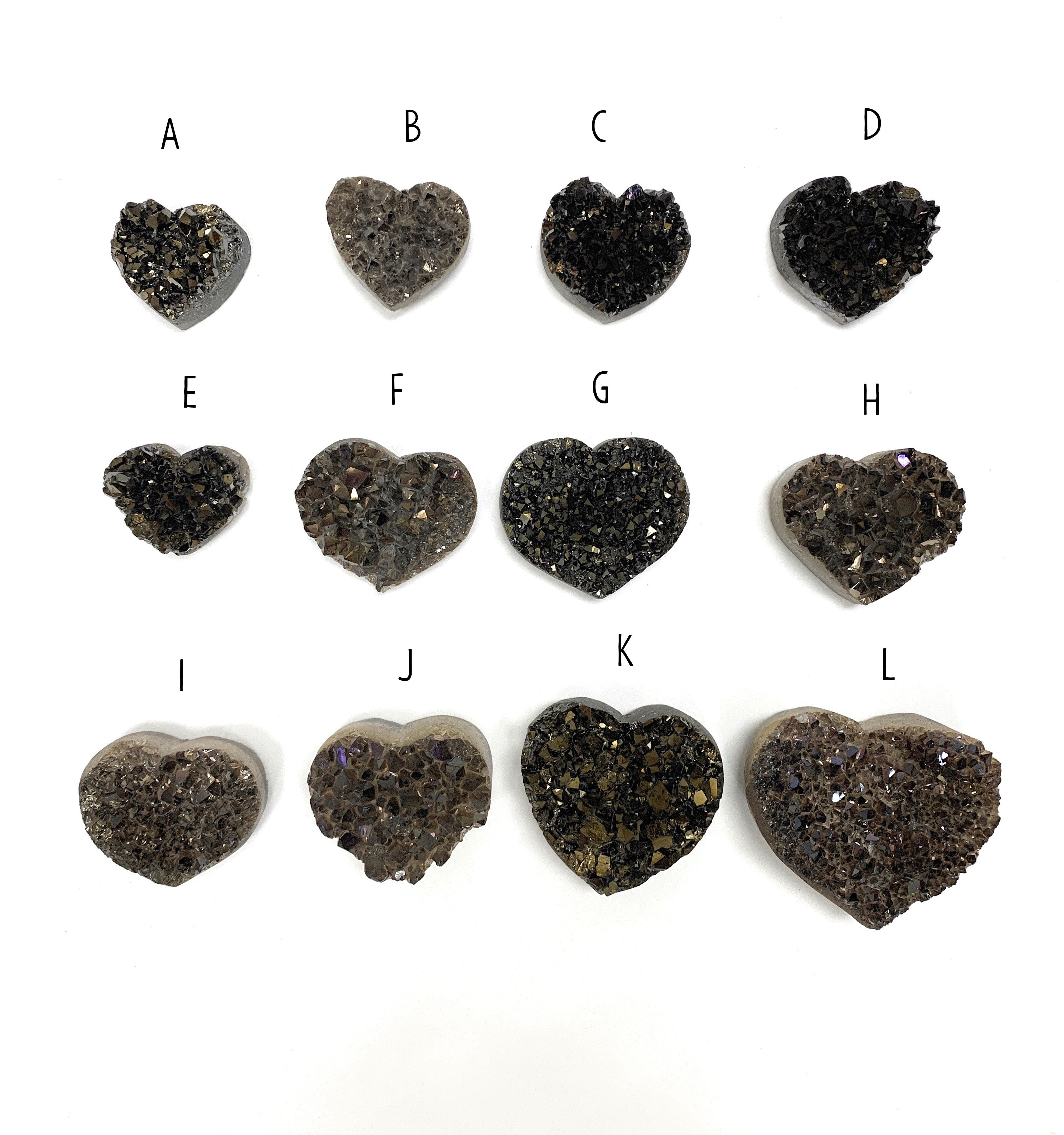 Druzy Crystals Shaped Like A Heart