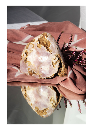 Pink Amethyst freeform with grape formation