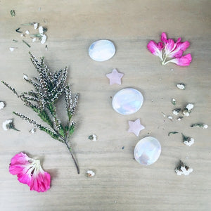 Angel Aura Selenite Palm Stone