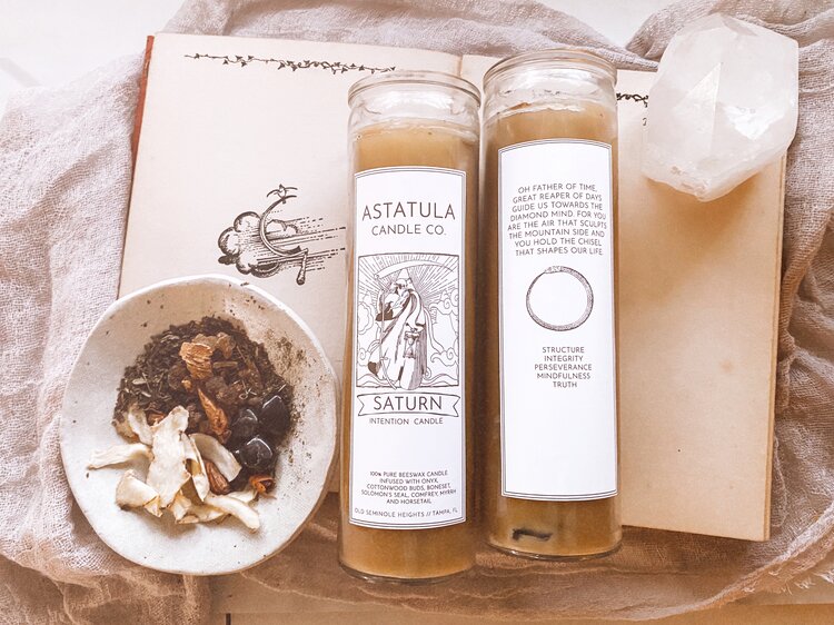 Saturn Intention Setting Candle
