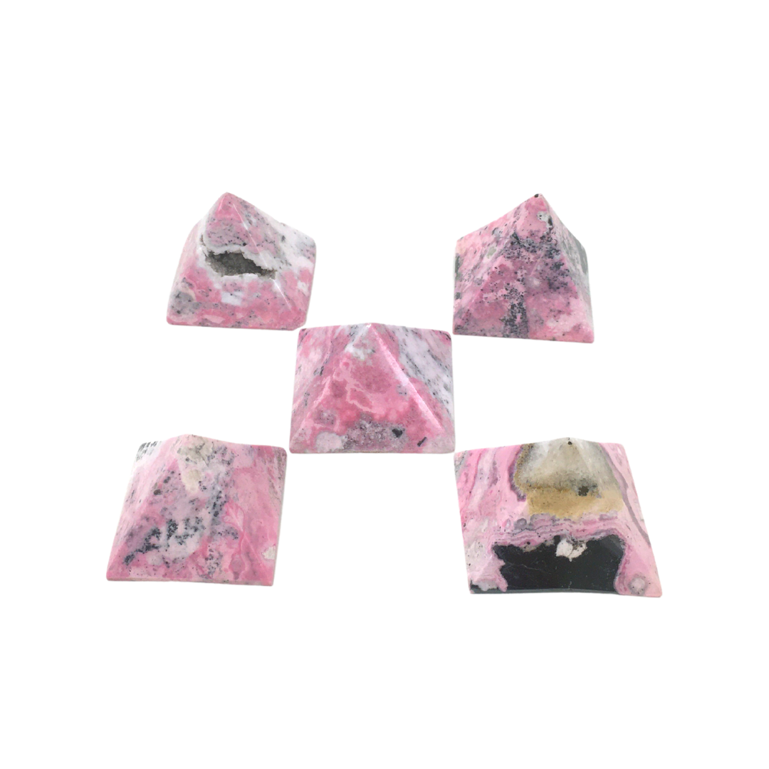 Mini Rhodonite Pyramid