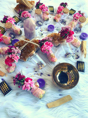 Citrine Pink Botanical Smudge Stick