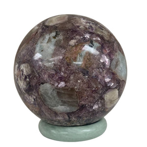 TOURMALINE Elbaite, LEPIDOLITE, QUARTZ Ball
