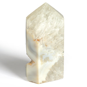 White Agate Tower with Druzy