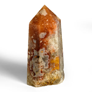 Cherry Blossom Agate in Pink Amethyst with Crystallization