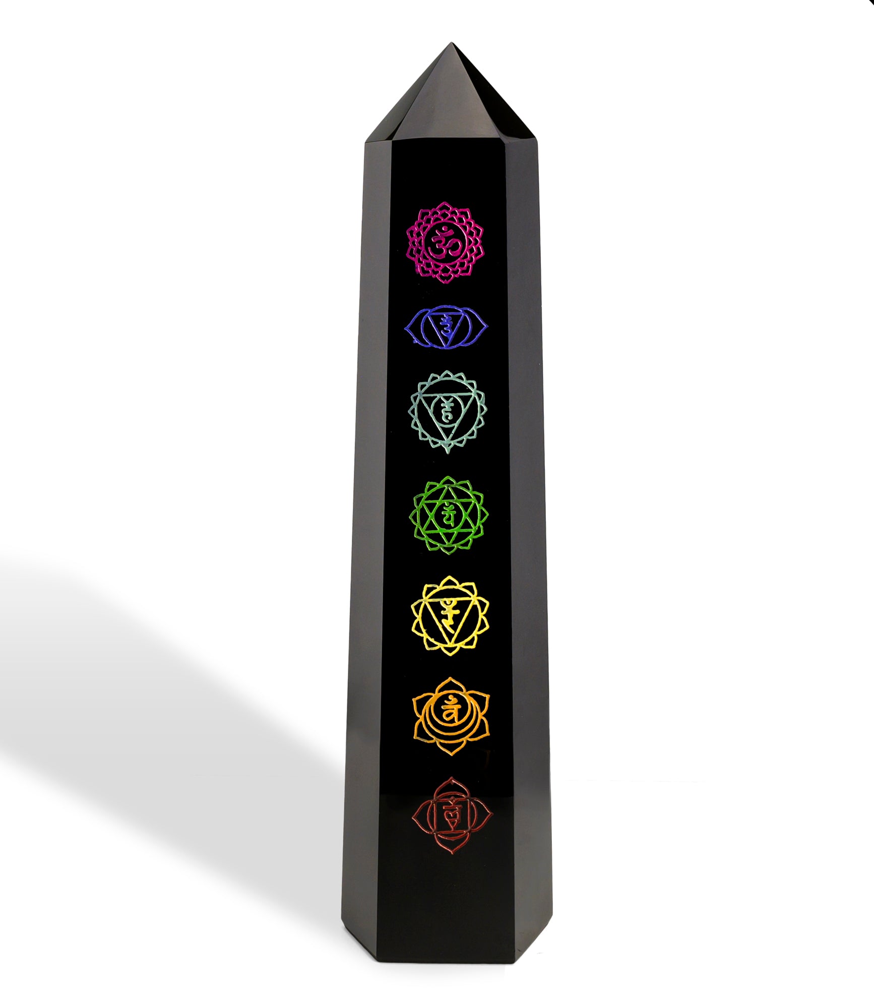 Black Obsidian Chakra Tower