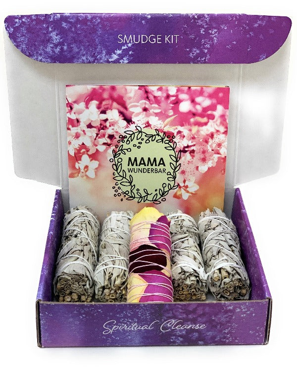 Four White Sage Smudge Sticks and One Floral Smudge Stick