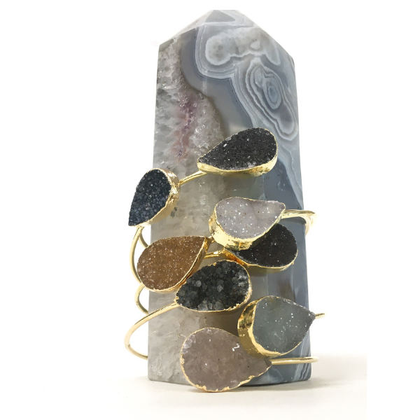 Teardrop Druzy Crystal Bangle
