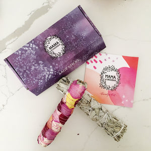 9 Inch Floral Smudge Sticks and 9 Inch White Sage Smudge Stick