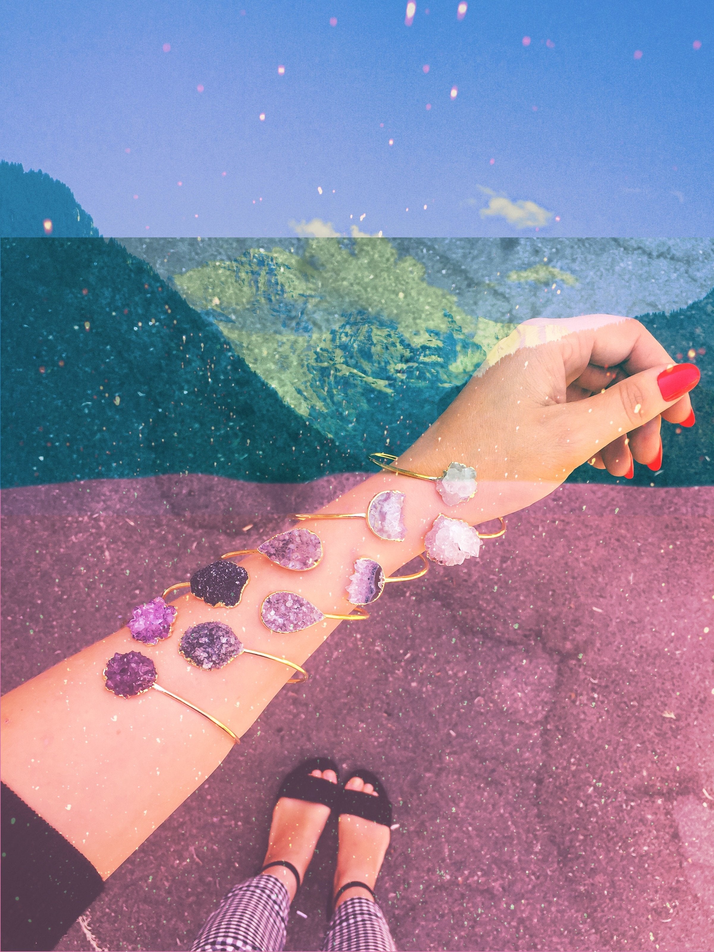 amethyst bracelet different shades