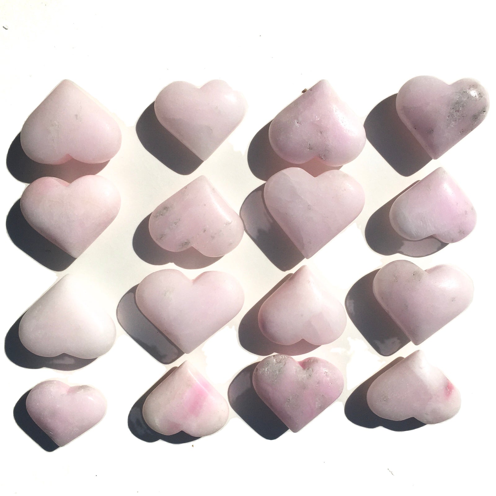 pink aragonite heart