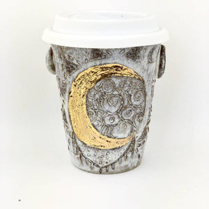 Crescent Moon Ceramic Travel Cup