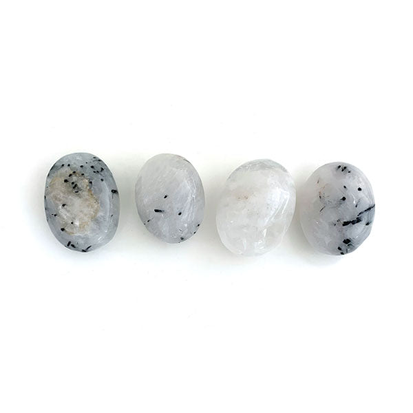 Tourmalinated Quartz Palm Stone