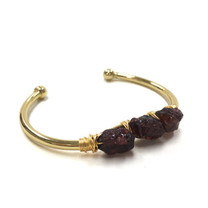 Garnet Gold Bangle