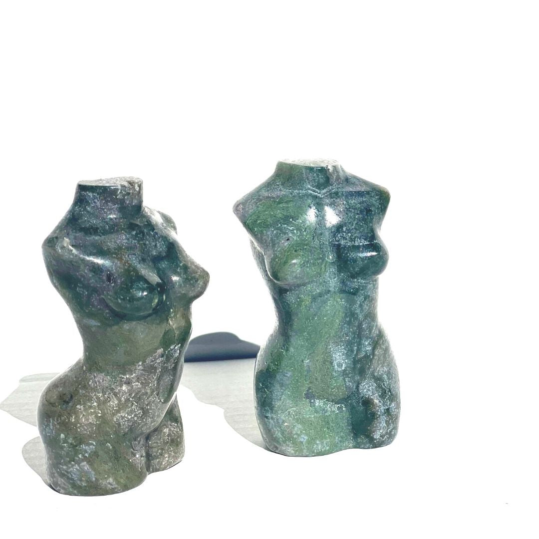 Green Moss Agate Lady Body