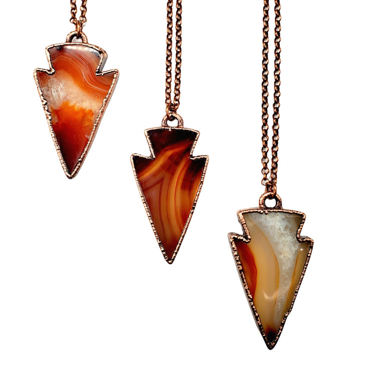 Carnelian Arrowhead Necklace
