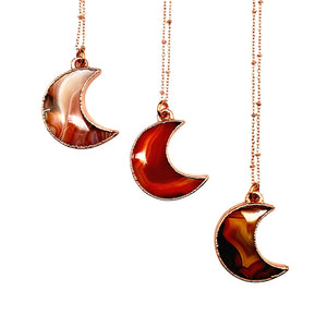 Carnelian Moon Necklace
