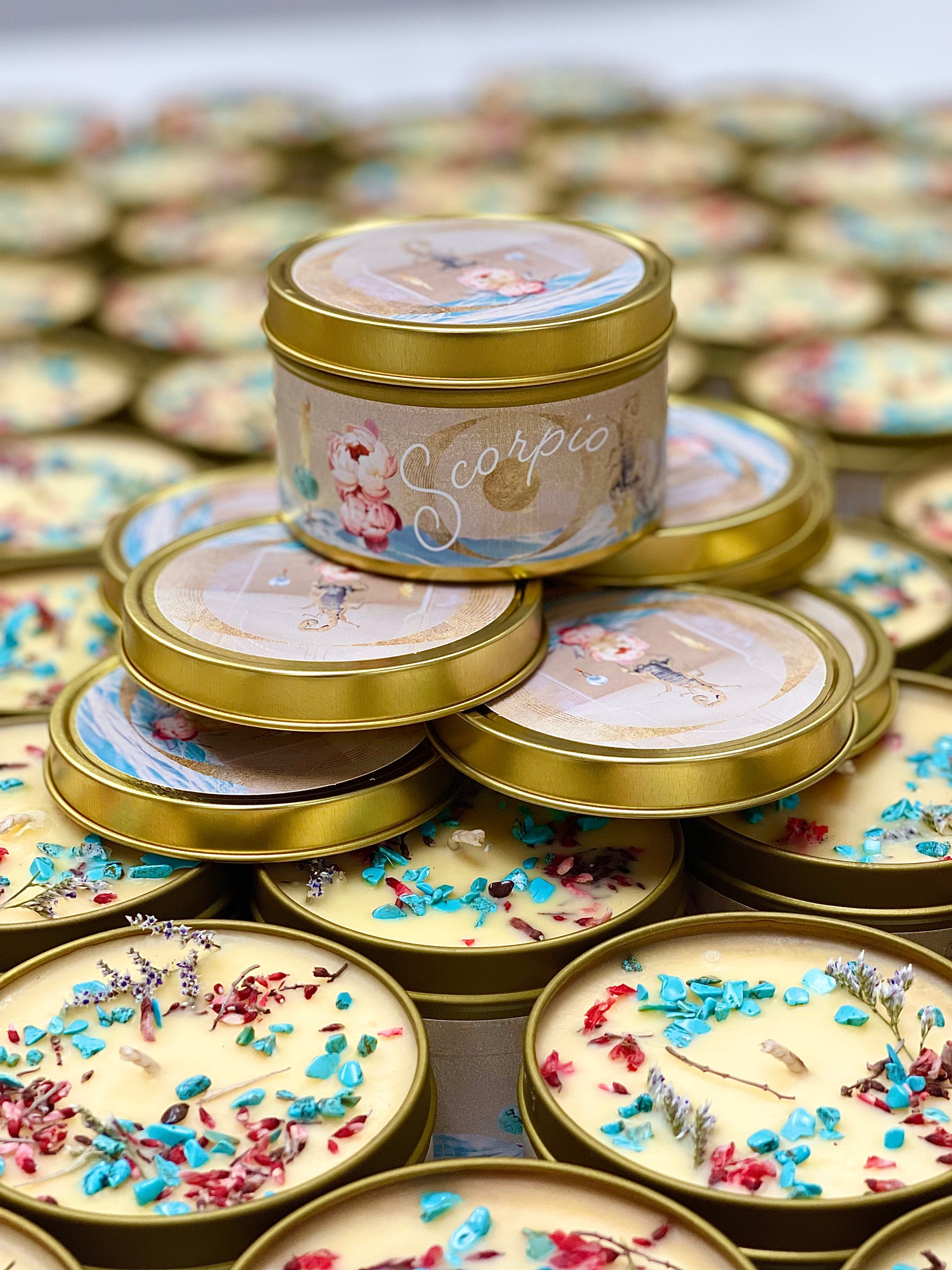 Paint Party Gold Tin Candle Favors