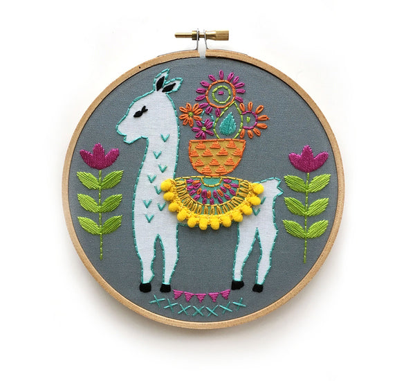 Llama Embroidery Kit