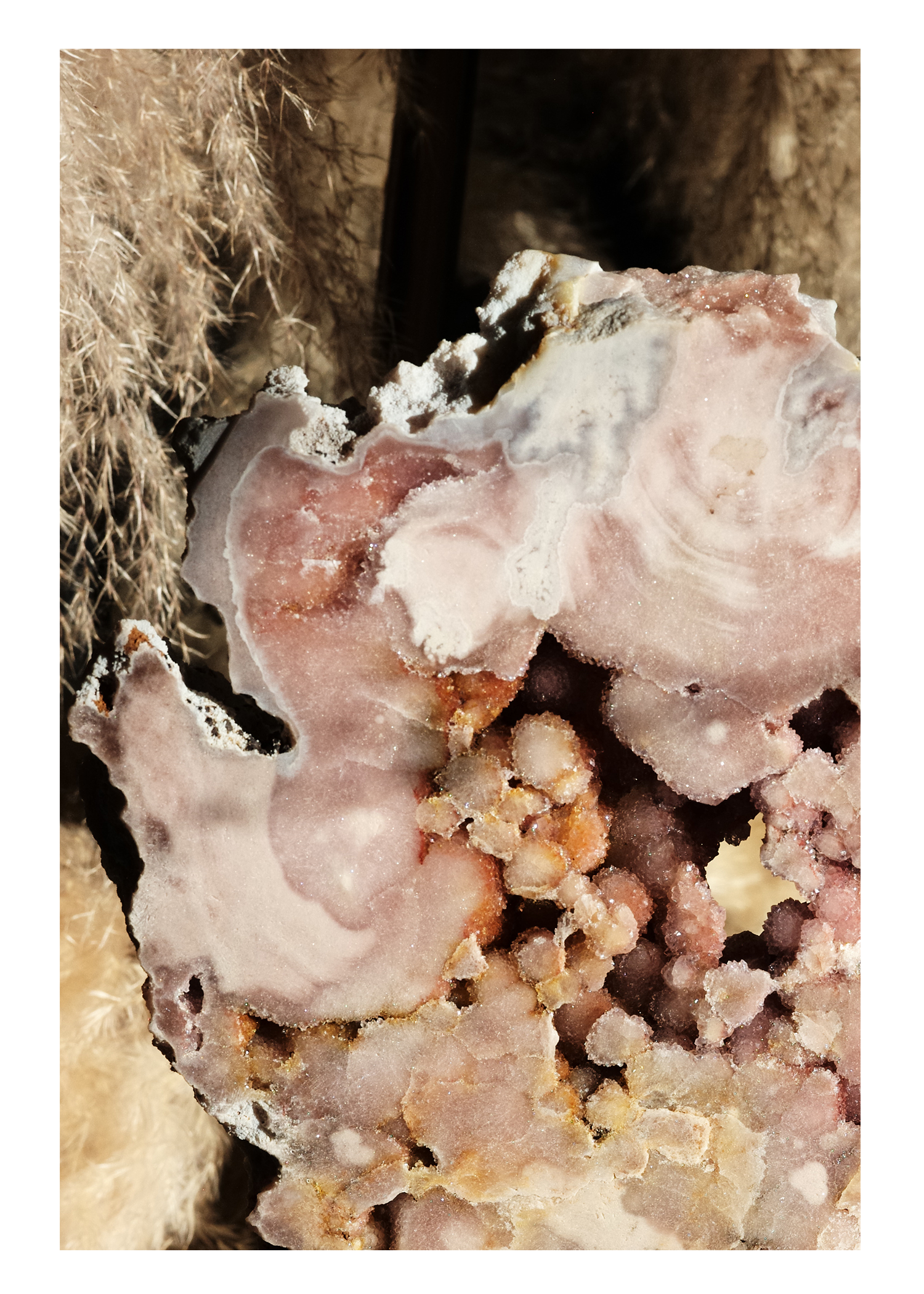 Pink Amethyst Super Extra Grade Stand on removable Slab - Mama