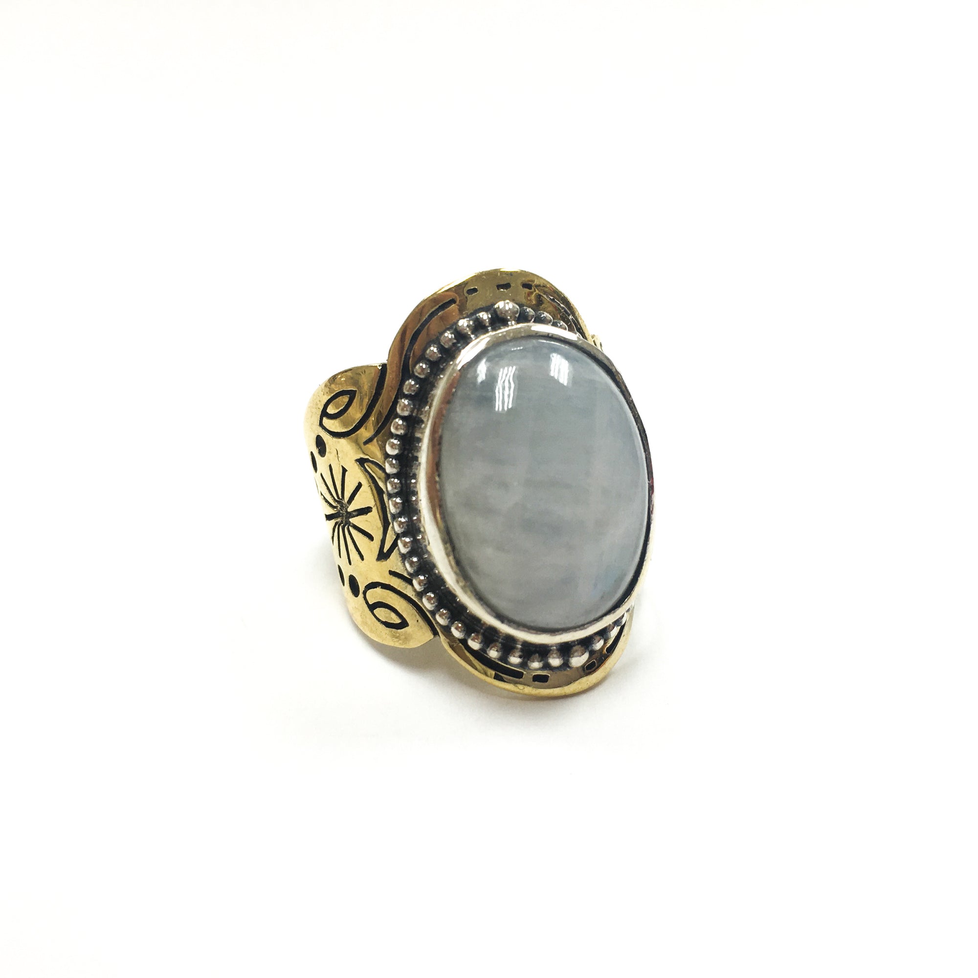 Moon Stone Sterling Silver Ring