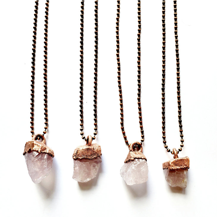 Rose Quartz Crystal Necklace