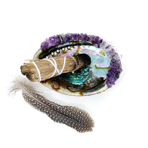 Crystal Abalone Shell For Sage Smudging