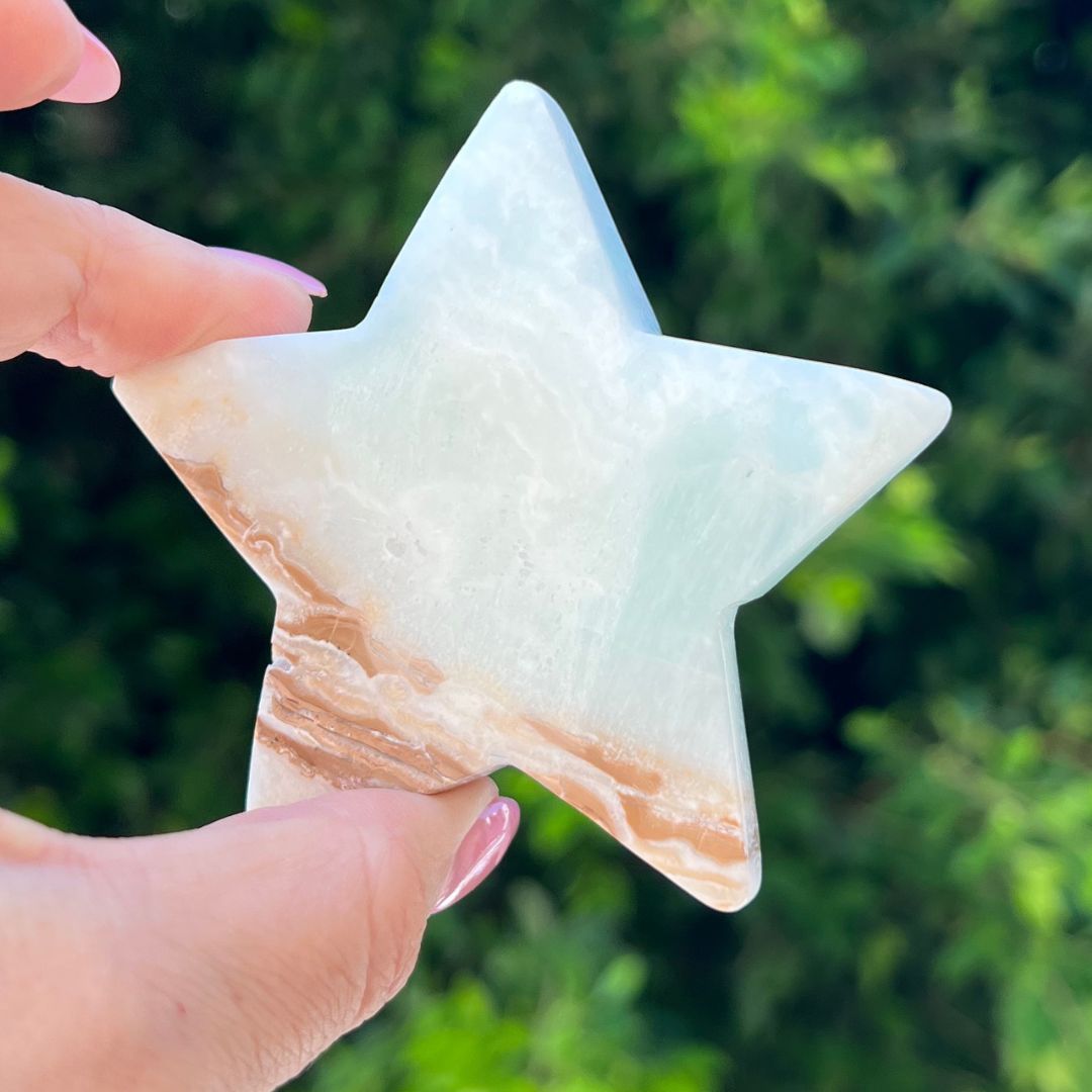 Caribbean Blue Calcite Star
