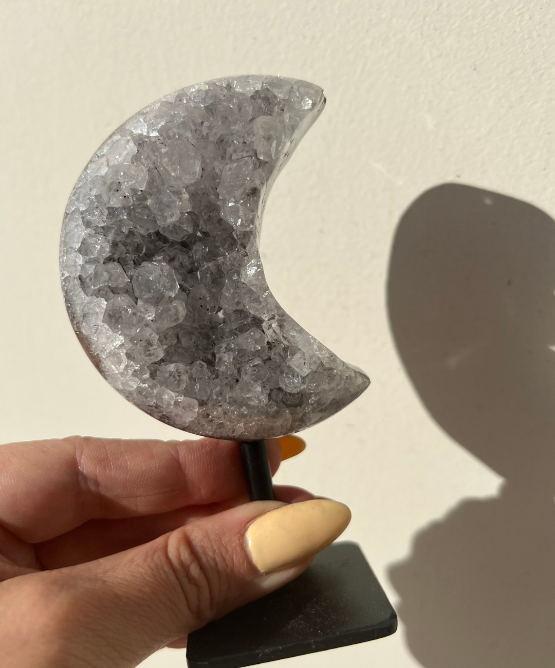 Rainbow Amethyst Moon on Stand