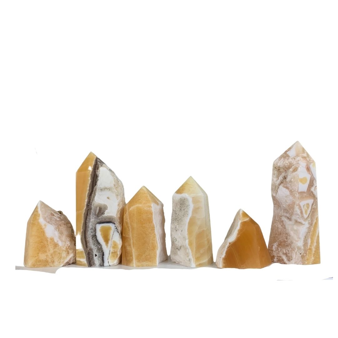 Banded Orange Calcite Tower