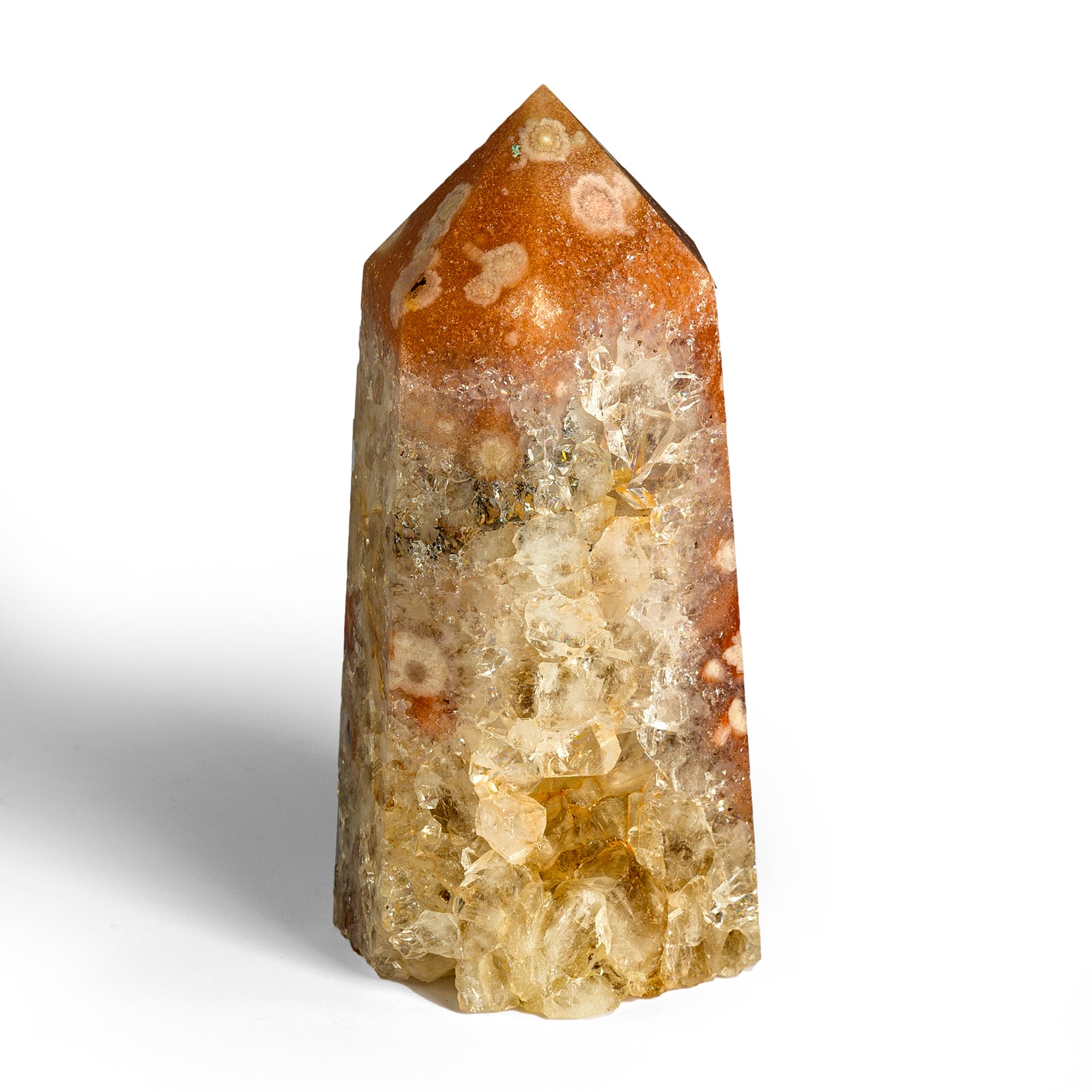 Cherry Blossom Agate in Pink Amethyst with Crystallization