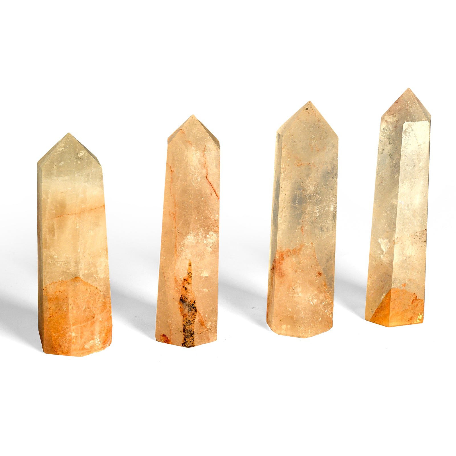 Red Hematite Quartz Tower