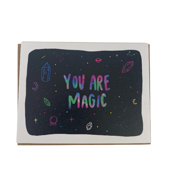 You Are Magic Greeting Card With Gems
