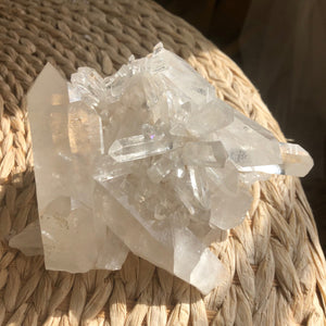 Large Premium Rare Clear White Rock Crystal Cluster