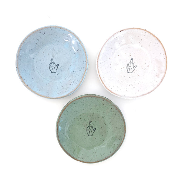 Middle Finger Dish Round
