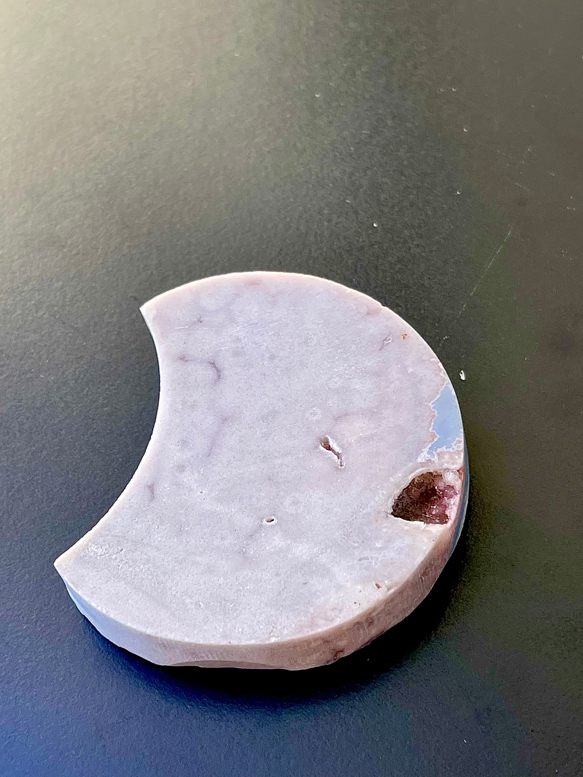 Pink Amethyst Moon with Druzy
