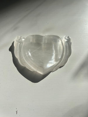 Selenite Heart Bowl