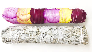 9 Inch Floral Smudge Sticks and 9 Inch White Sage Smudge Stick