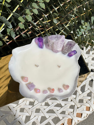 Angel Aura Clear Quartz and Kunzite Candle #iamlove (only 1)