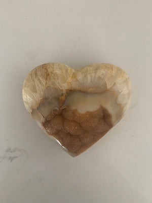 Unique Chalcedony Heart Crystal