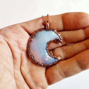 opalite moon necklace