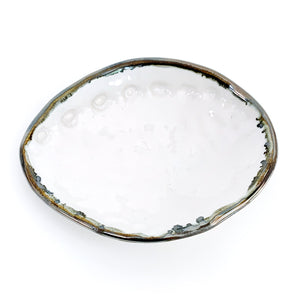 White Abalone Shell Shaped Dish